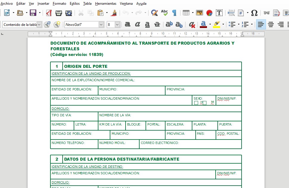 Programa de almazara: Plantillas para el DAT en formato Word (.doc) y .pdf: El nuevo Documento de Acompañamiento al Transporte obligatorio en Andalucía  para todas las almazaras, cooperativas y molinos de aceite