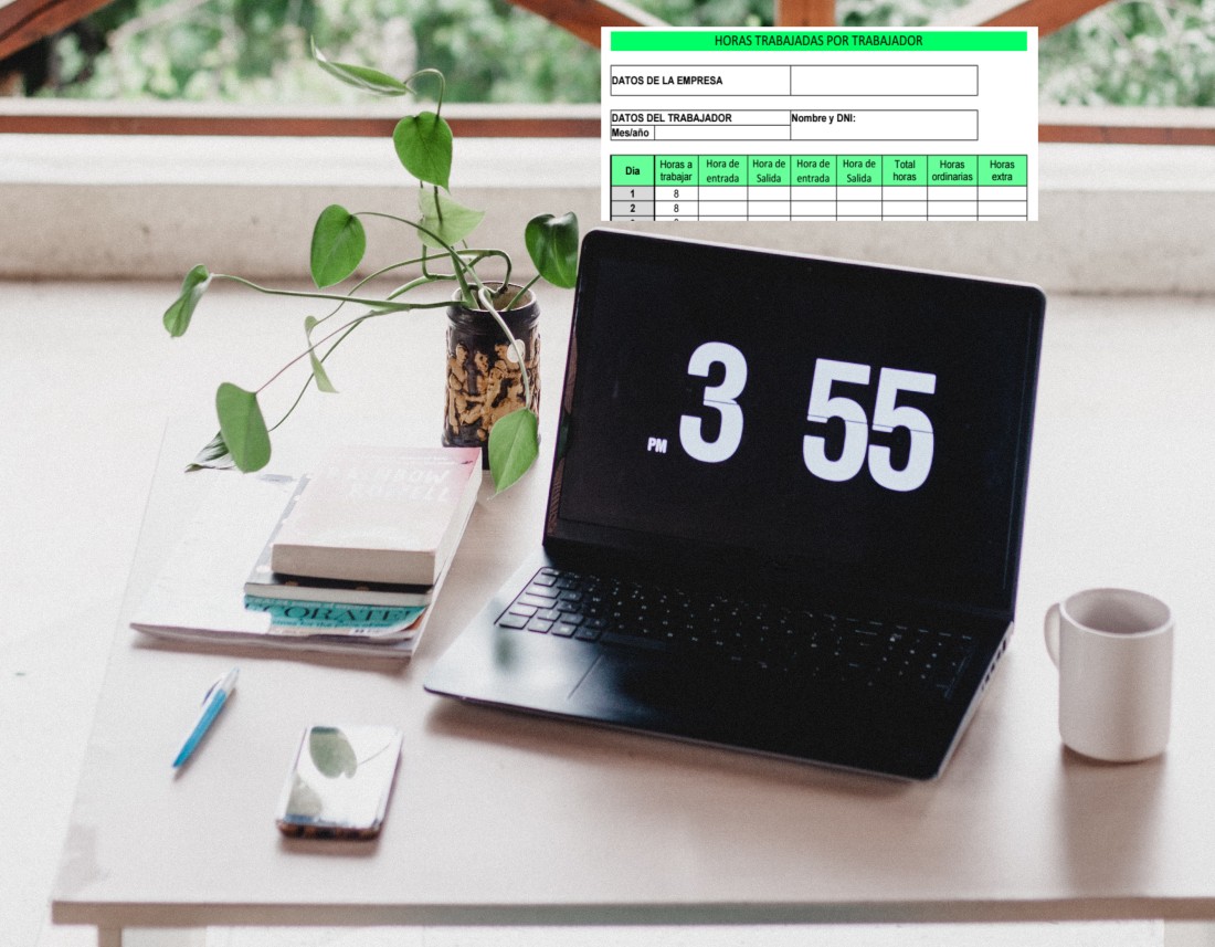 Plantillas de fichaje en hoja de cálculo excel, pdf y control de horarios y accesos de los trabajadores